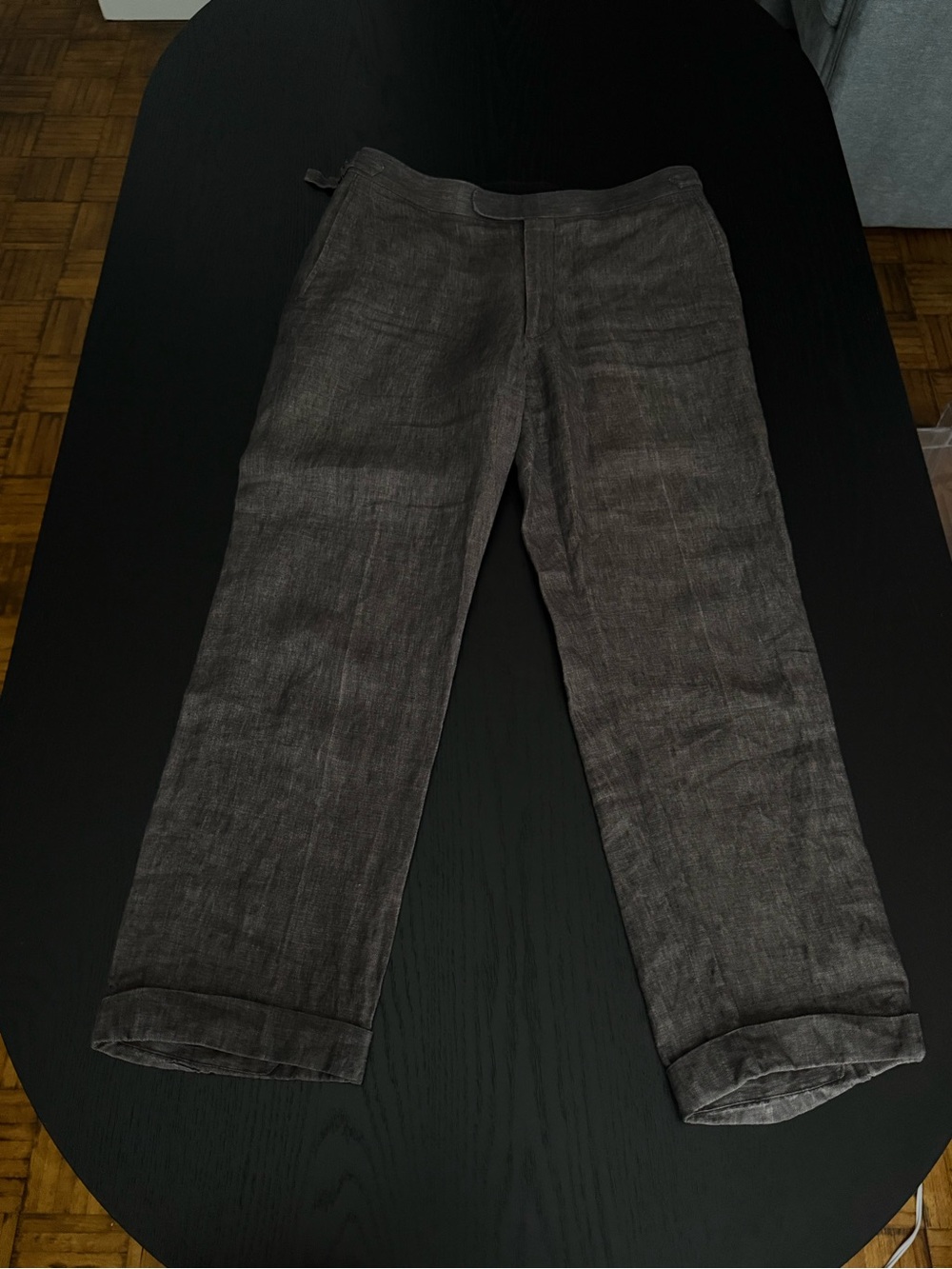 Vintage Zegna Cotton Charcoal Pants